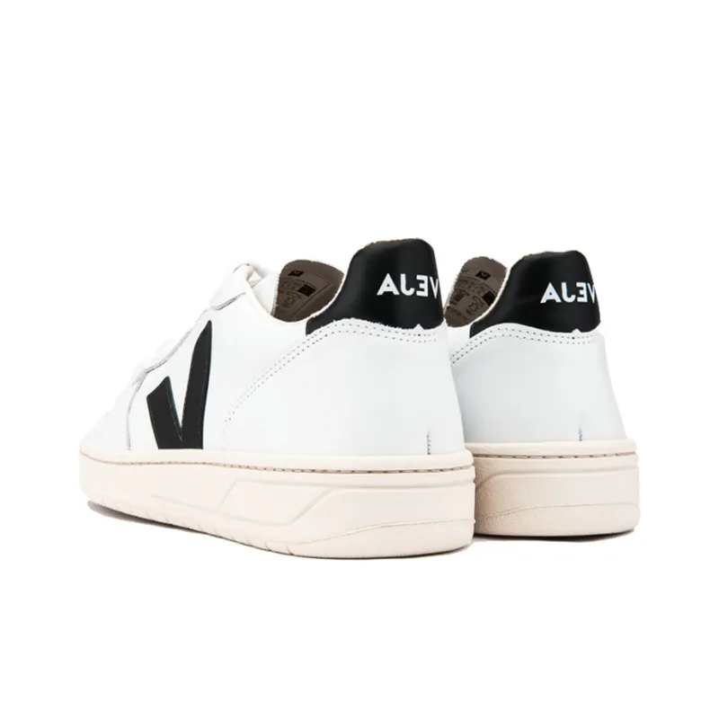 VEJA V 10 Lace Up 'Extra White Black'-2