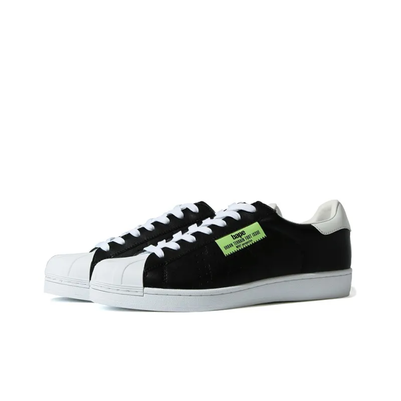 A BATHING APE SKULL Stylish Skateboarding Shoes Men's Black-2