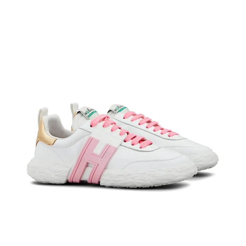 HOGAN Shock Absorbers With Slip Resistant And Abrasion Resistant Properties Low Top Casual Shoes Women's White-1