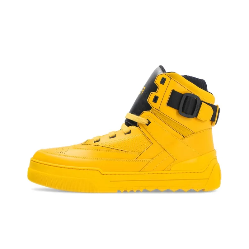 FENDI Skateboard Shoes Men High-Top Yellow-0