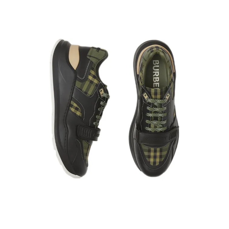 Burberry Wear-Resistant Low-Top Sports Casual Shoes Men's Army Green-3