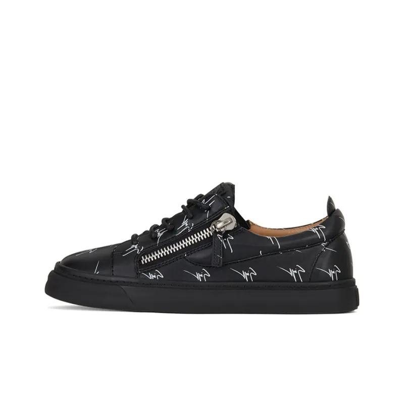 Giuseppe Zanotti/GZ Low Top Stylish Skateboarding Shoes Women's Black-0