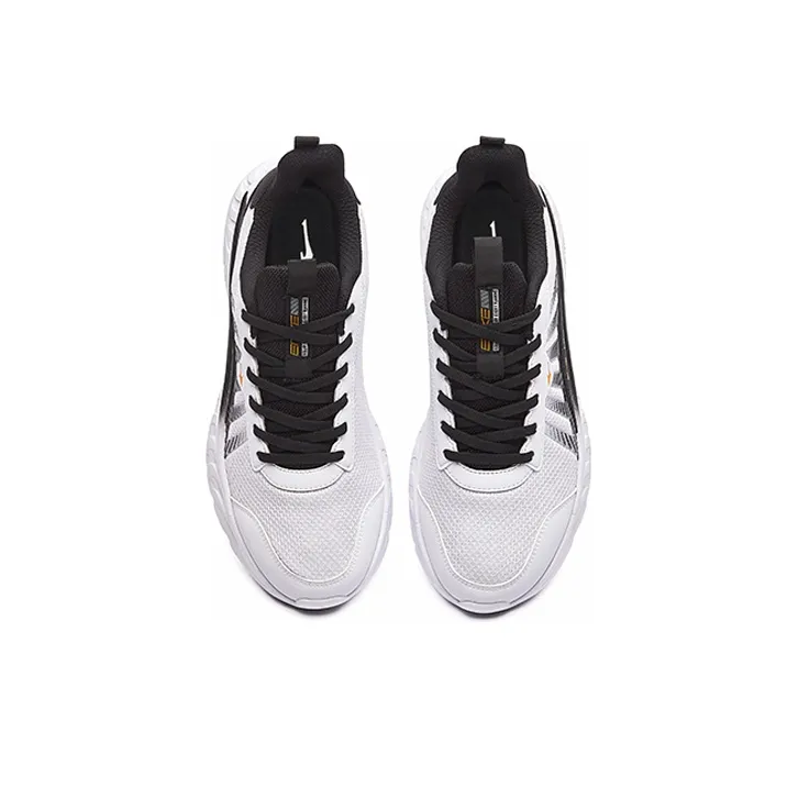 Erke Aurora Force Neutral Low Top Sports Casual Shoes Men's White Black-2