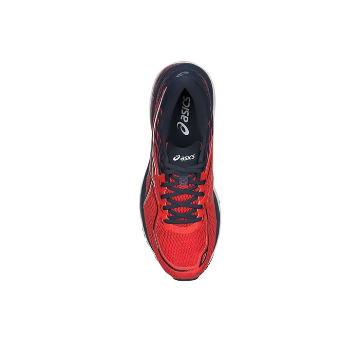 Asics Gel-Cumulus 19 Anti-Slip And Wear-Resistant Breathable Low-Top Running Shoes Men's Red Blue-2
