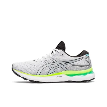 Asics Gel Nimbus 24 White Black Lime Green