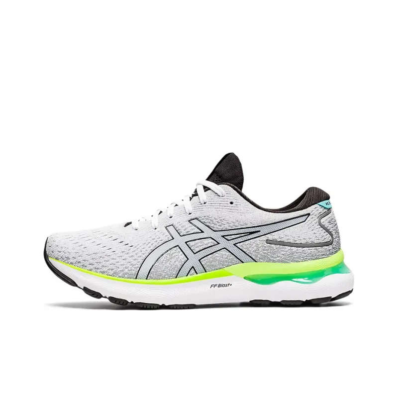Asics Gel Nimbus 24 White Black Lime Green-0