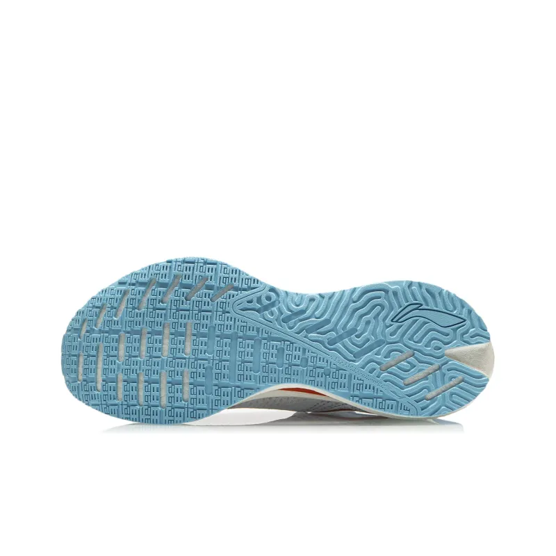 LiNing Jueying Essential Cushioning Anti Slip And Wear Resistant Low Top Running Shoes White Blue Yellow-6