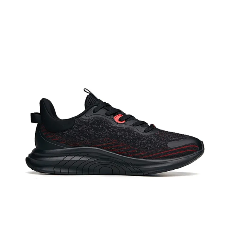 Anta Breathable Low Top Running Shoes Men's Black Red-1