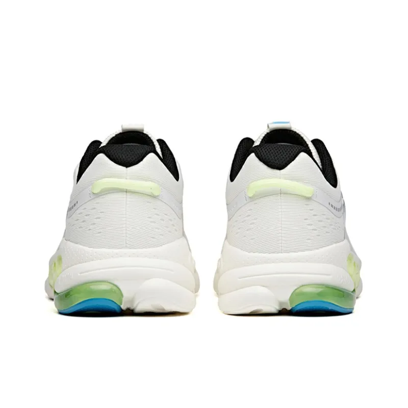 Anta Cushioned Slip-Resistant Abrasion-Resistant Breathable Low-Top Running Shoes Men's White Gray Green-3