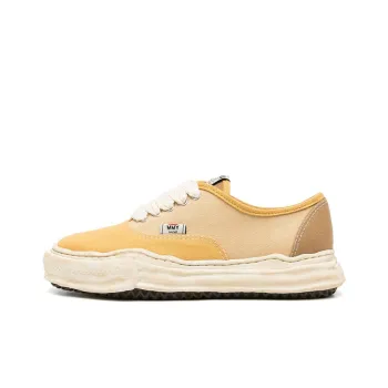 MIHARA YASUHIRO Baker Low Top Stylish Skateboarding Shoes Women's Yellow Vintage Version