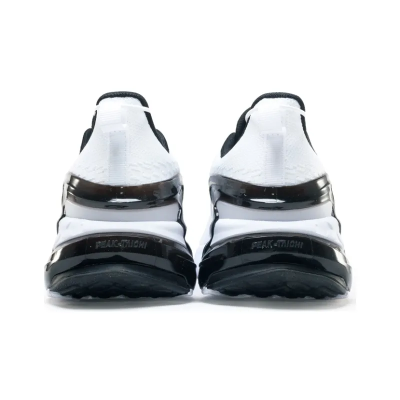 PEAK Porcelain Shadow Cushioning, Slip Resistant, And Abrasion Resistant Low Top Running Shoes Men's White Black-5