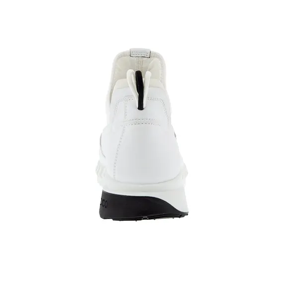 Ecco Zipfle Water Resistant Mid Top Running Shoes Women's White-3
