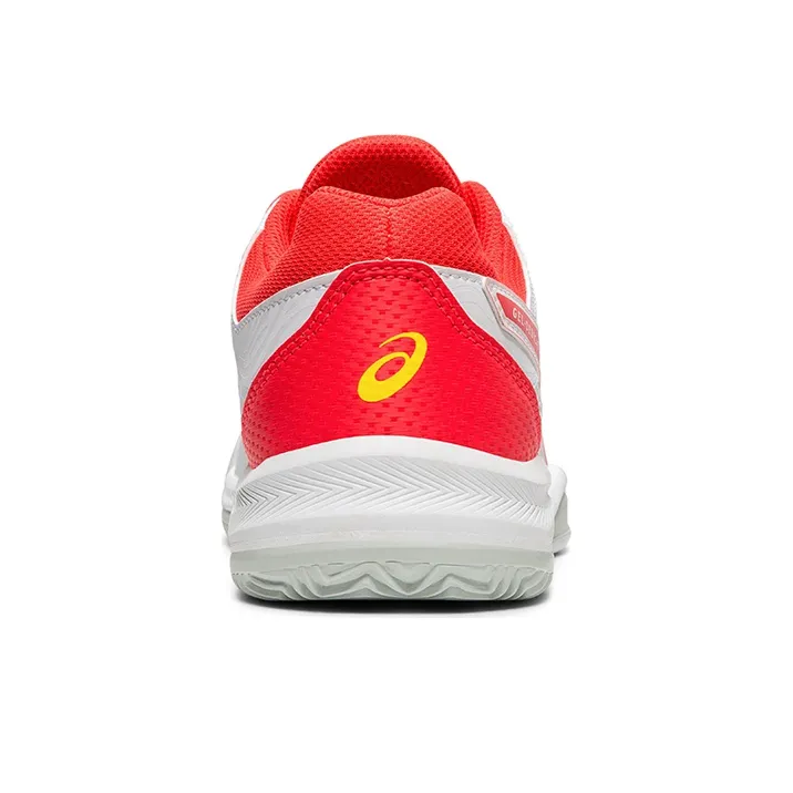 Asics Gel-Dedicate 6 Clay Wear-Resistant Low-Top Running Shoes Women's White Red-4