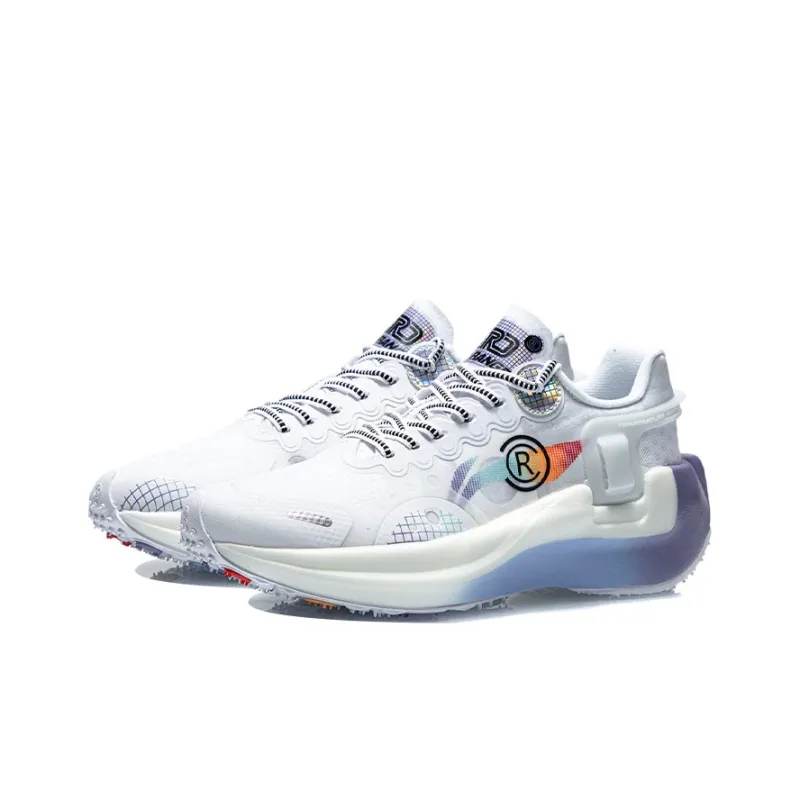 LiNing Ranger Essential Anti Slip Wear Resistant Low Top Running Shoes Women's White Light Purple-2