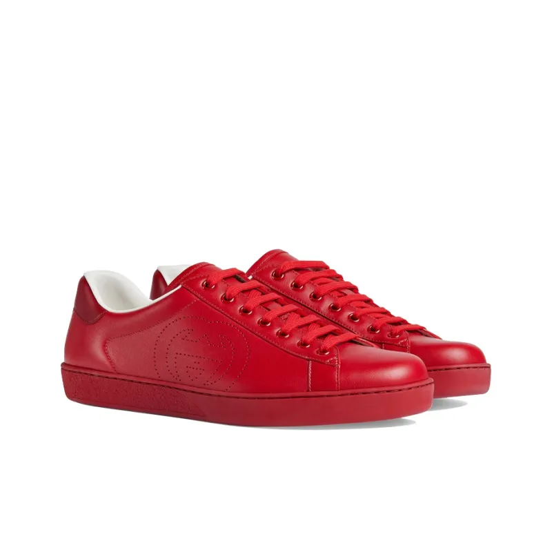 GUCCI Ace 'Interlocking G Hibiscus Red'-2