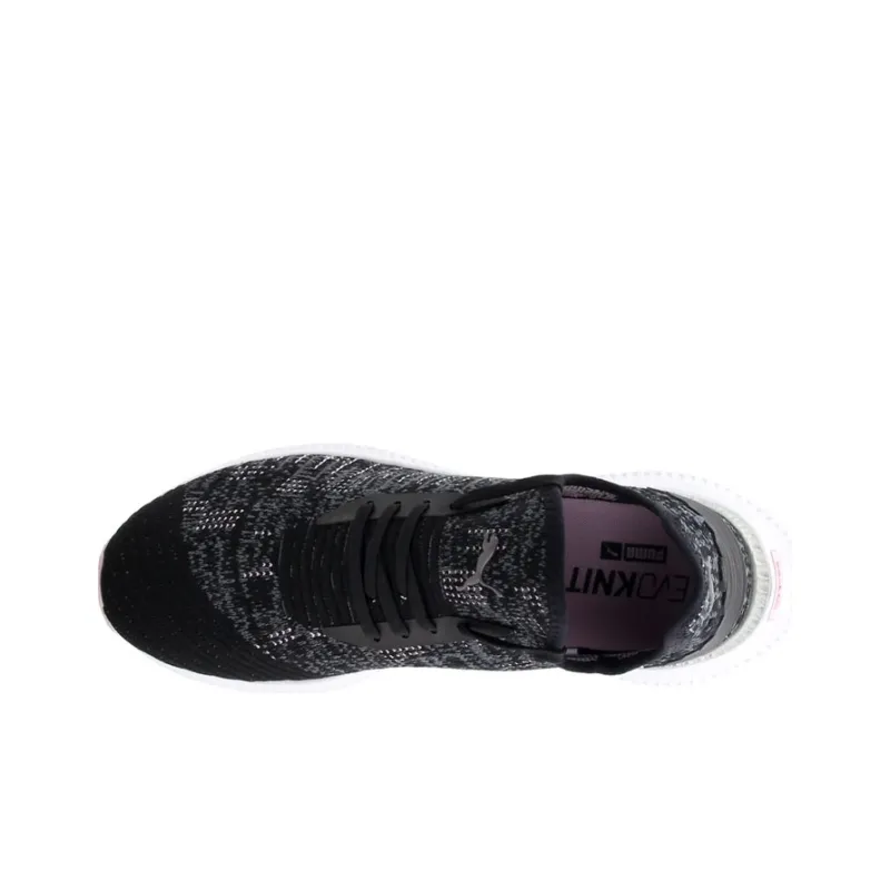 PUMA AVID Evoknit Mosaic Breathable Lightweight Low-Top Running Shoes Women's Black Pink-2