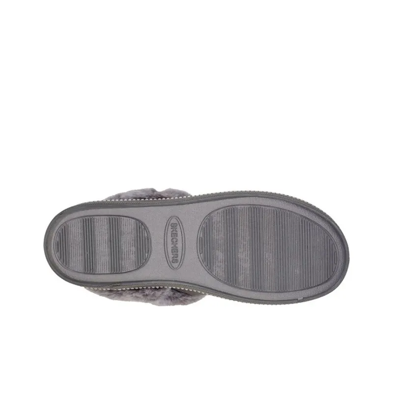 Skechers Cozy Campfire-Fresh Toast Anti-Slip And Wear-Resistant Warm Low-Top Casual Shoes Women's Gray Fleece-Lined-3