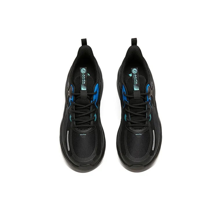 Anta Ling Yun 2 Slip Resistant, Abrasion Resistant, Breathable Low Top Running Shoes Men's Black Blue-3