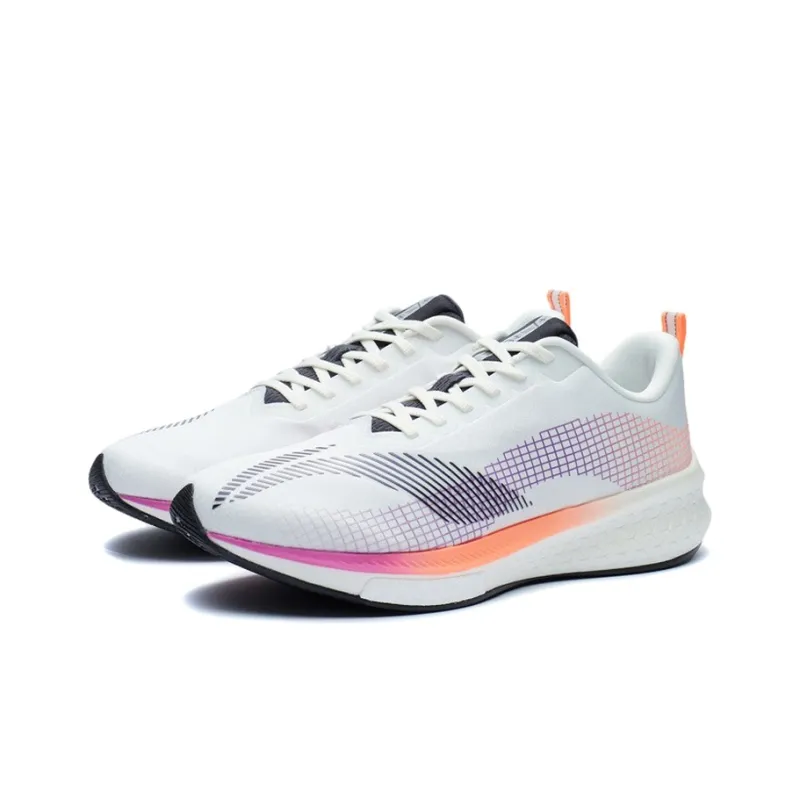 LiNing Red Hare 5 Pro Anti Slip And Wear Resistant Support Reflective Low Top Running Shoes Men's White-2