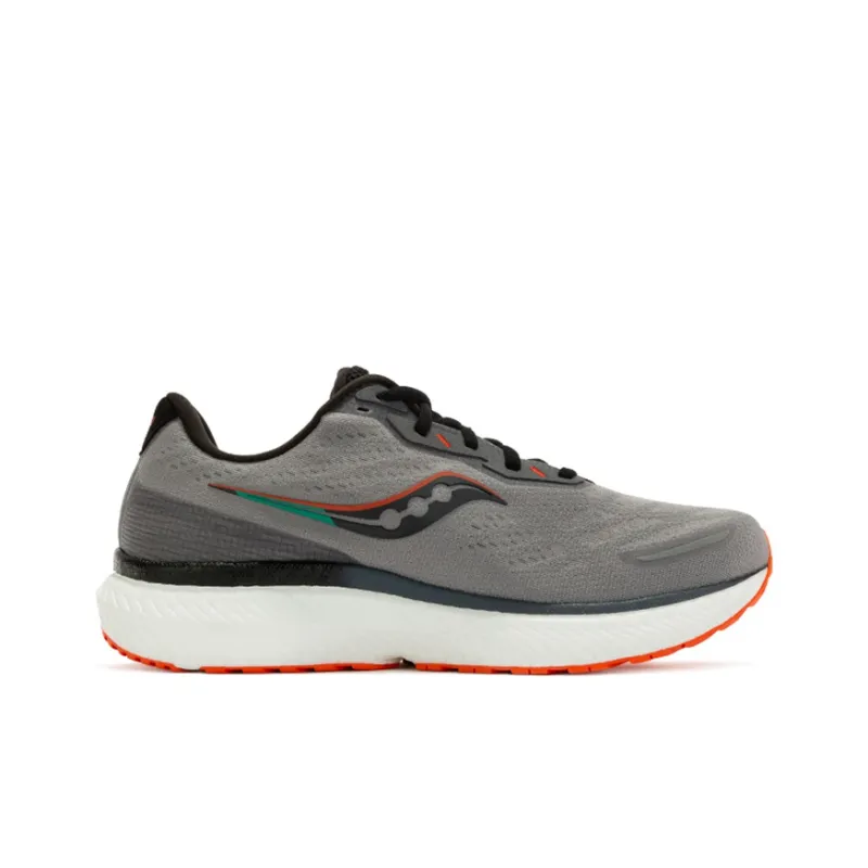 Saucony Triumph 19 Cushioning Anti-Slip And Wear-Resistant Breathable Support Low-Top Running Shoes Men's Gray Orange-1