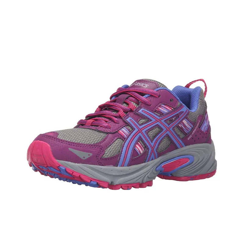 Asics Gel-Venture 5 Wear-Resistant Low-Top Running Shoes Women's Purple Gray-2