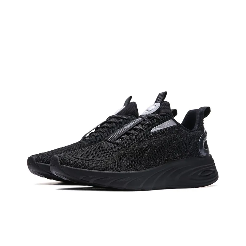 Erke Chi Pan Α Fle Cushioning Anti Slip And Wear Resistant Low Top Running Shoes Men's Black-2