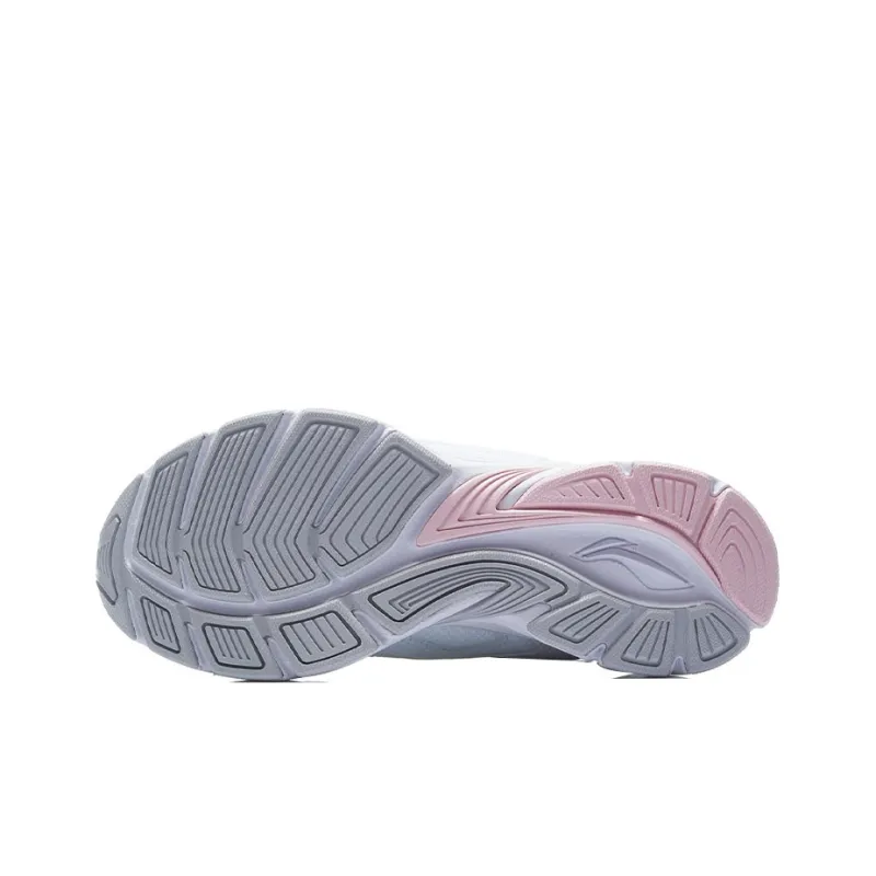 LiNing Cushioning Anti Slip And Wear Resistant Low Top Running Shoes Women's White Red-4
