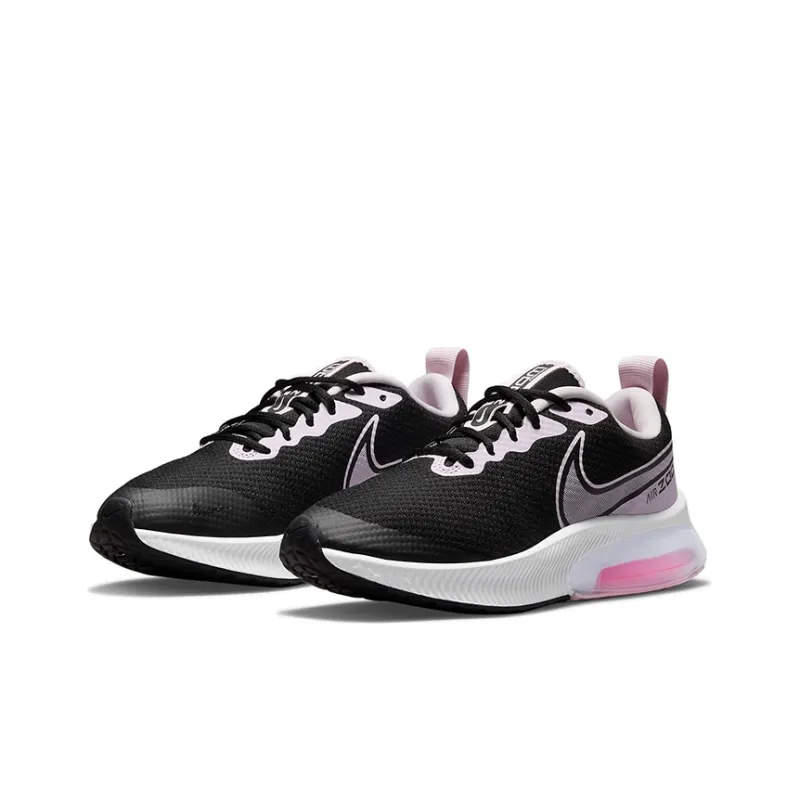 Nike Air Zoom Arcadia Shock Absorbers Slip Resistant Breathable Low Top Kids' Running Shoes Black Pink Teenagers-2