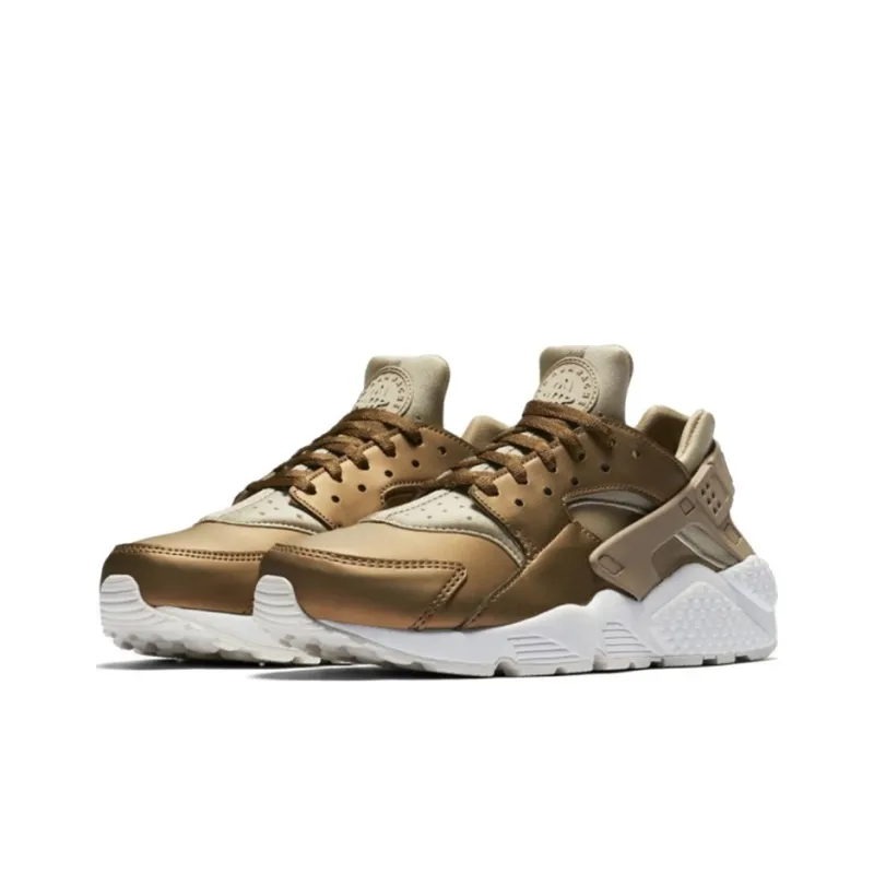 Nike Air Huarache Run Running Shoes Women's Low-Top Khaki-2