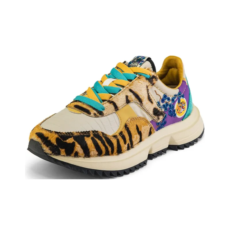 Kappa KAPPA Year Of The Tiger Collection Wear-Resistant Coverage Low-Top Running Shoes Unisex Silver Gray-2