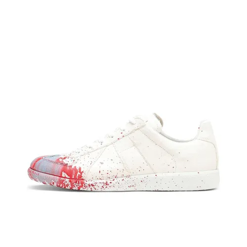 Maison Margiela Replica Skateboard Shoes Men Low-Top White/Red