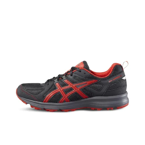 Asics patent Tambora 5 Wear-Resistant Slip-Resistant Cushioning Low-Top Running great shoes Men's Black Red