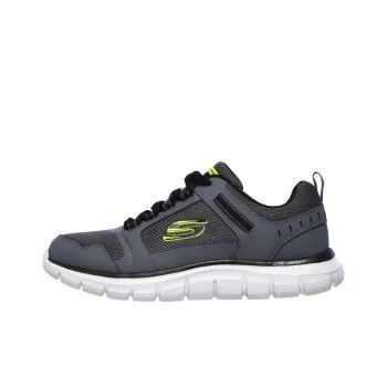 Skechers Skechers Track Knockhill Cushioning Anti-Slip And Wear-Resistant Low-Top Running Shoes Men's Gray