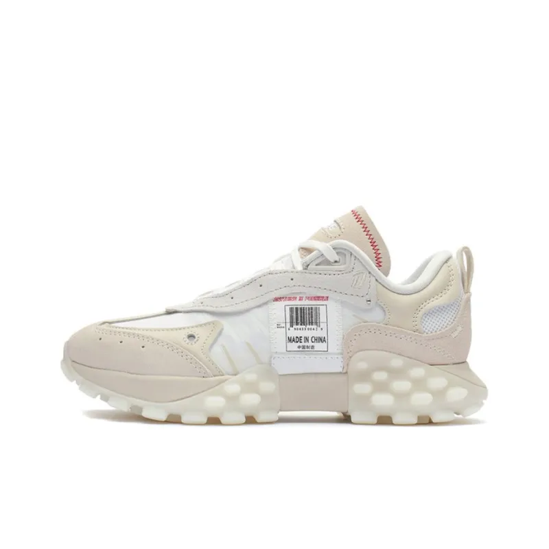 LiNing OVERLOAD Anti Slip And Wear Resistant Breathable Low Top Sports Casual Shoes Women's Ecru-0