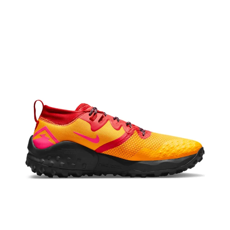 Nike Wildhorse 7 Cushioned Slip Resistant Breathable Coverage Low Top Running Shoes Men's Orange Red-1