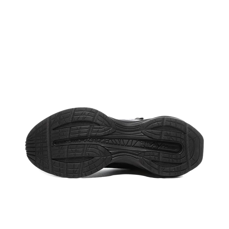 FILA Flagpole Flagpole Low Top Running Shoes Unisex Black Korean Style-5