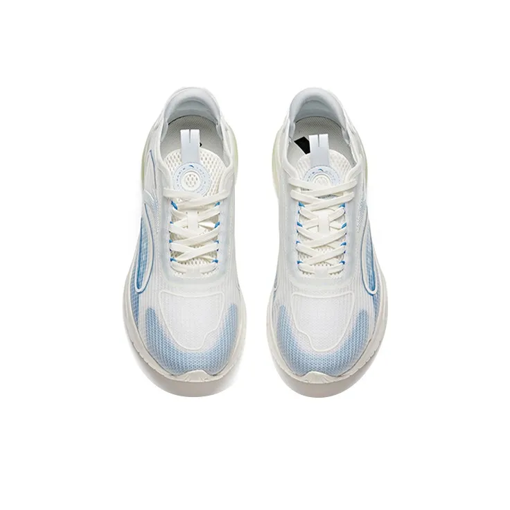 Anta Tron 1.0 Cushioned Slip-Resistant Abrasion-Resistant Breathable Low-Top Running Shoes Men's White Blue Gray-3