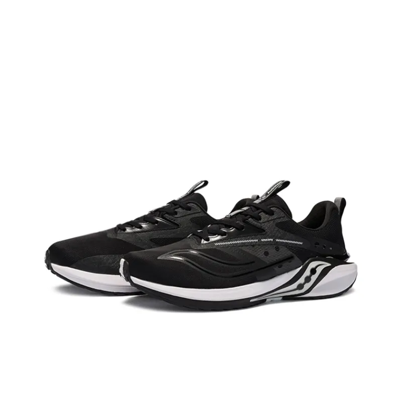Saucony Coyote Hybrid Running Shoes Women's Low Top Black White-2