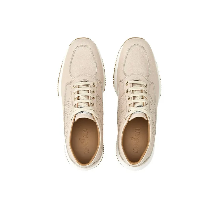 HOGAN Interactive Cushioning Anti-Slip And Wear-Resistant Low-Top Casual Shoes Women's Pearl Pink-4
