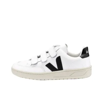 VEJA V lock Velcro 'White Black'