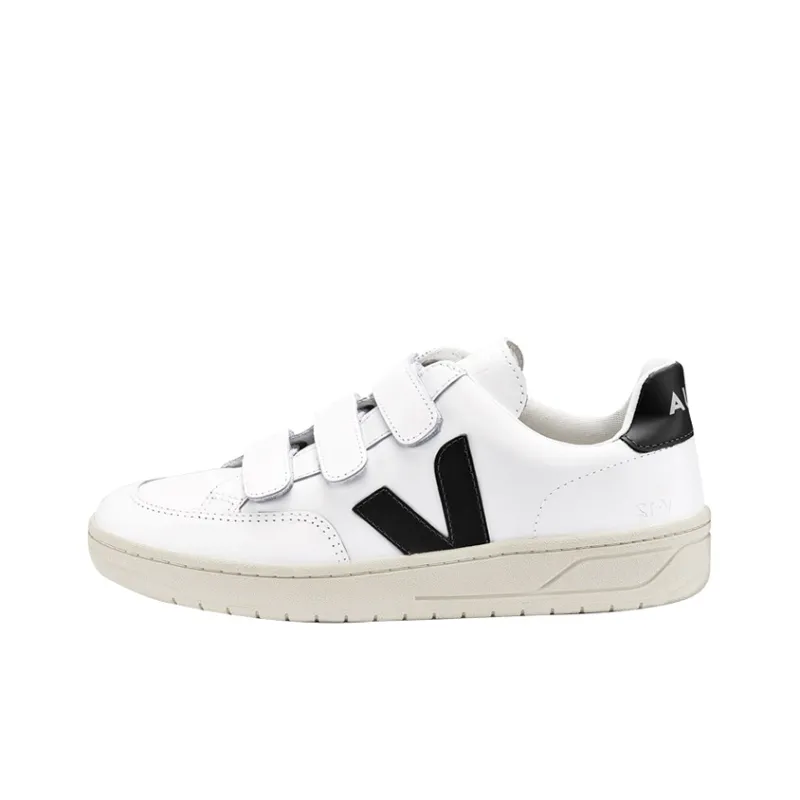 VEJA V lock Velcro 'White Black'-0