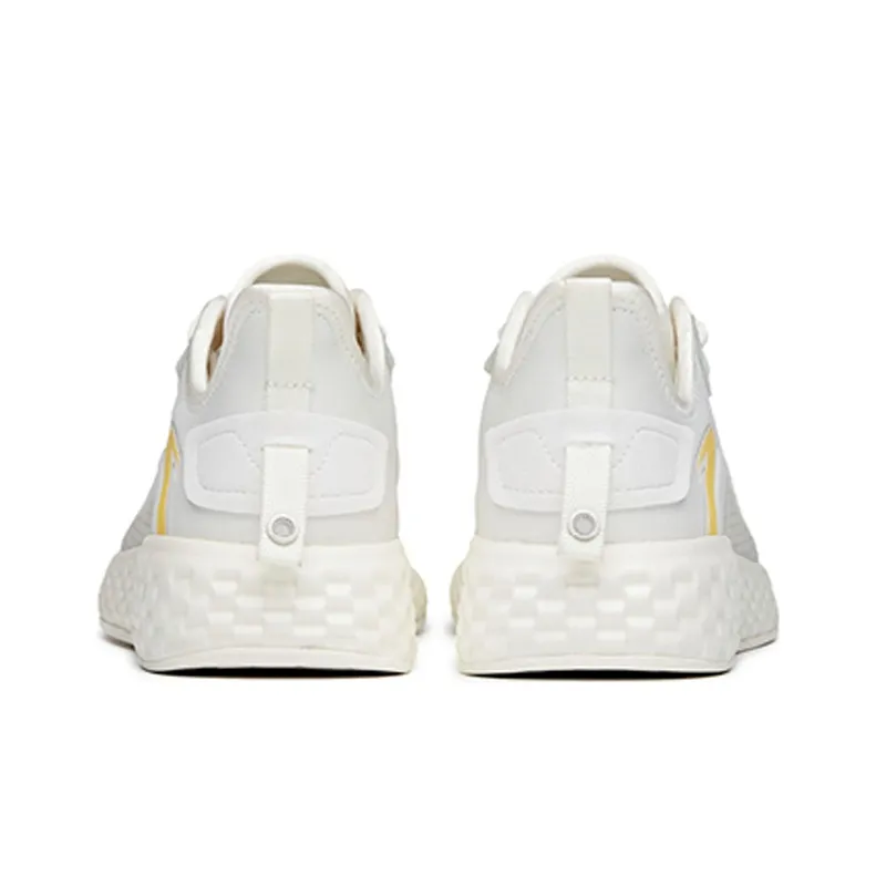 Anta Running Collection Cushioning Anti Slip And Wear Resistant Low Top Running Shoes Women's White Yellow-4