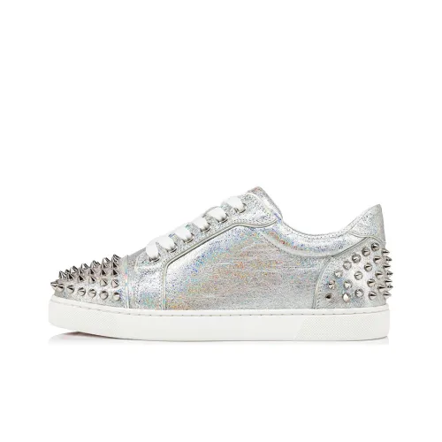 Christian Louboutin Skateboard Shoes Women's Low-Top Silver