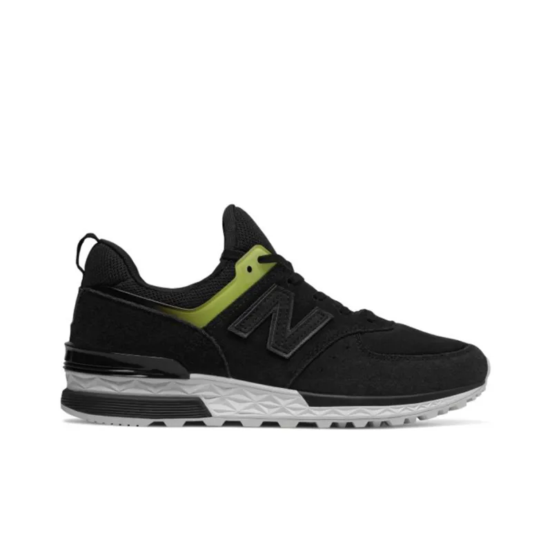 New Balance Fresh Foam Suede 574 Low Top Black/Grey Women's-1