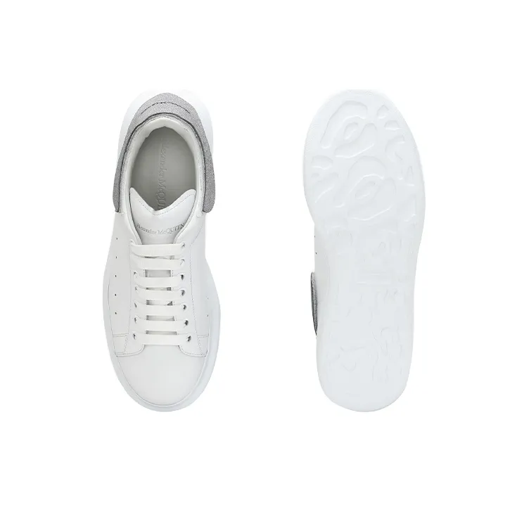 Alexander McQueen Oversized Sneaker 'White Grey Suede'-4