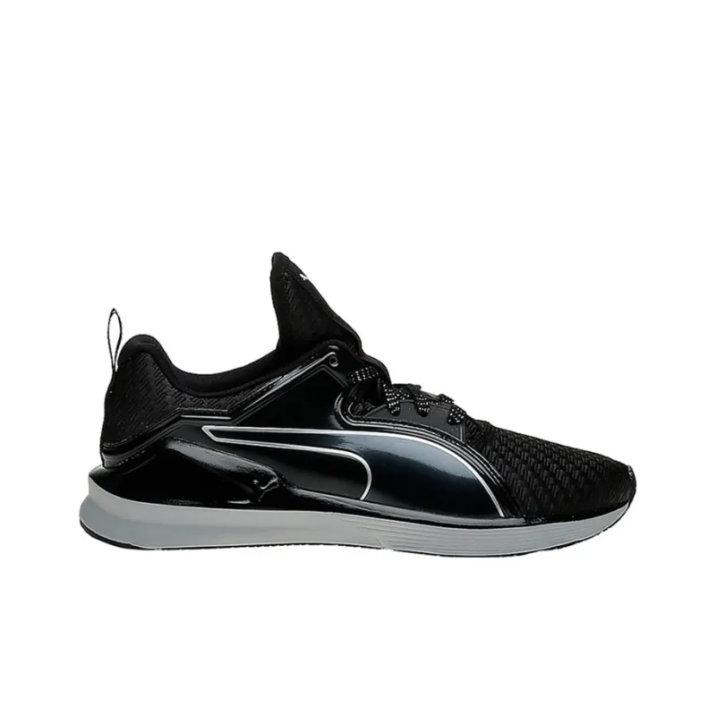 PUMA Fierce Lace Metallic Cushioned Slip-Resistant Low-Top Running Shoes Women's Black-1