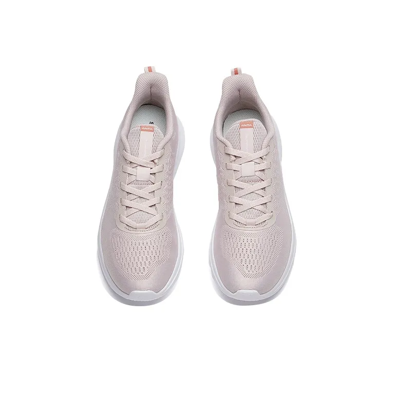 Anta Running Collection Breathable Lightweight And Wear Resistant Low Top Running Shoes Women's Lotus Gray Sports-2