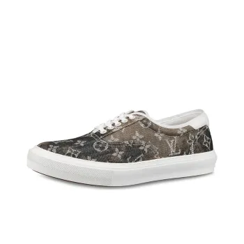 LOUIS VUITTON Trocadérorichelieu Low Top Stylish Skateboarding Shoes Men's Taupe
