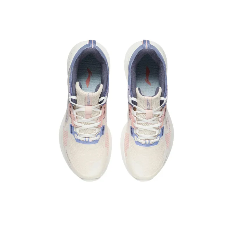 LiNing Element Cushioning Anti Slip And Wear Resistant Low Top Casual Shoes Women's Pink Apricot-3