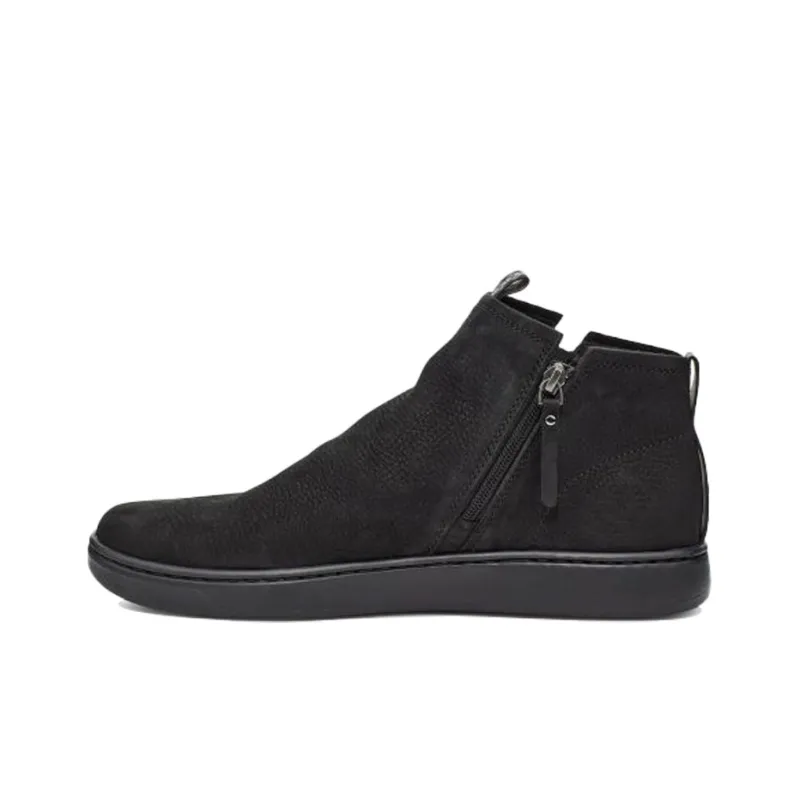 UGG Pismo Cowhide Zipper Skateboarding Shoes Black-0